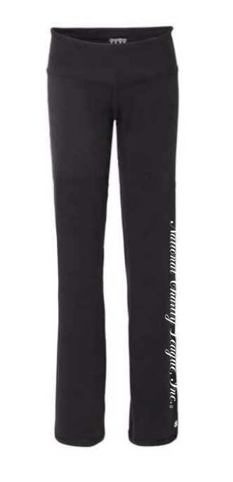 Pants - Yoga Pant, Black with White NCL Tagline on leg