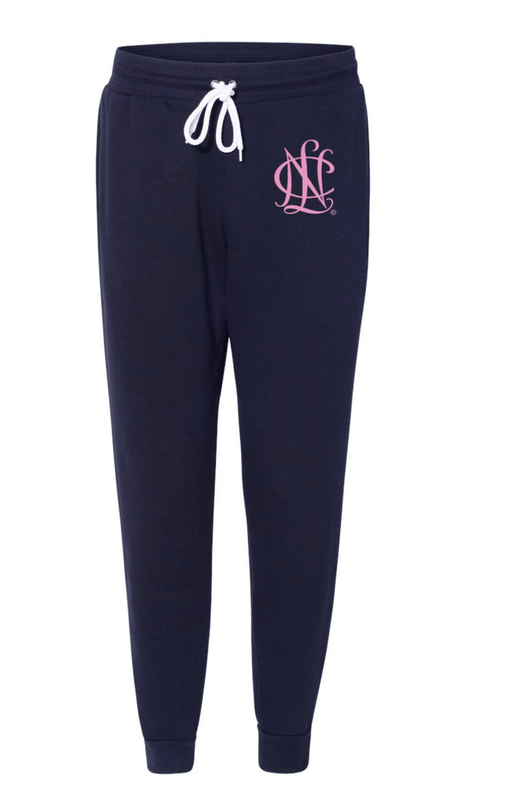 Pants - Jogger, Navy with Pink logo